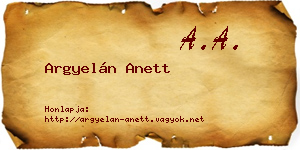 Argyelán Anett névjegykártya